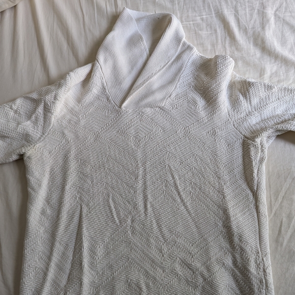 CALVIN KLEIN Men's Preppy White Shawl Neck Sweater - VGUC - Picture 3 of 6